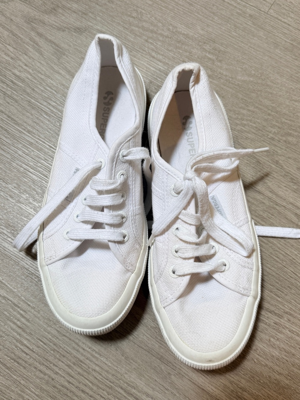 Superga White Canvas Low-Top Sneakers
